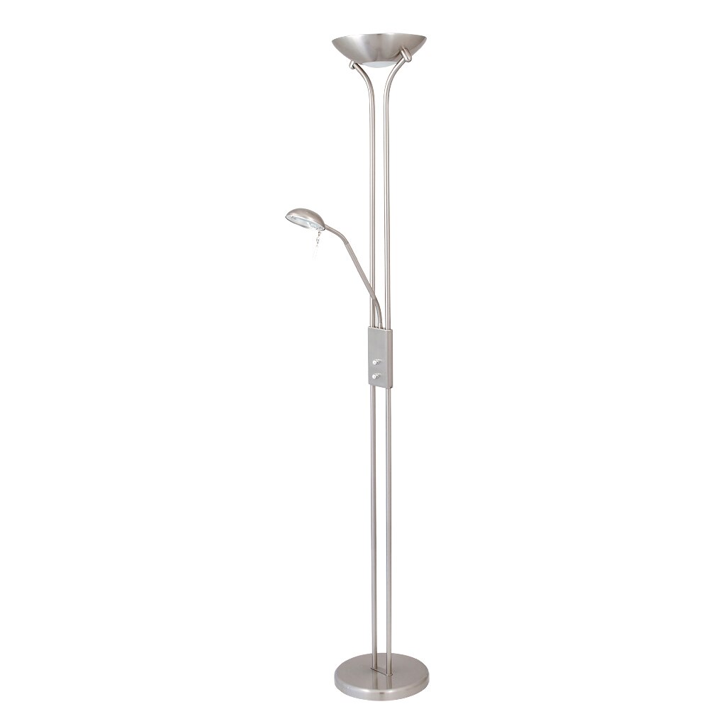 Lampadar cu brat Rabalux Beta, halogen, dimabil, H178cm, crom
